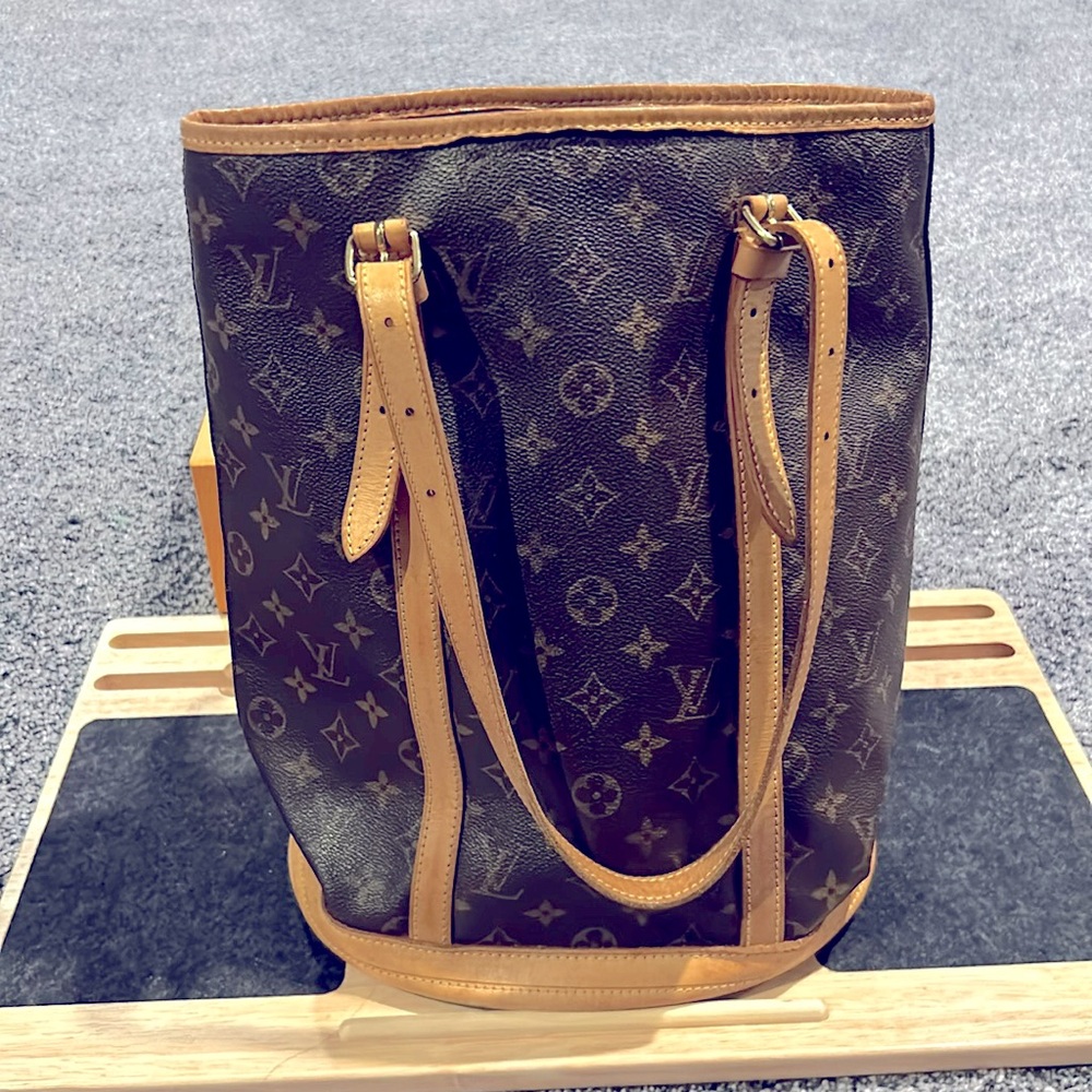 Louis Vuitton Brown Monogram Bucket Tote EUC